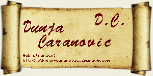 Dunja Caranović vizit kartica